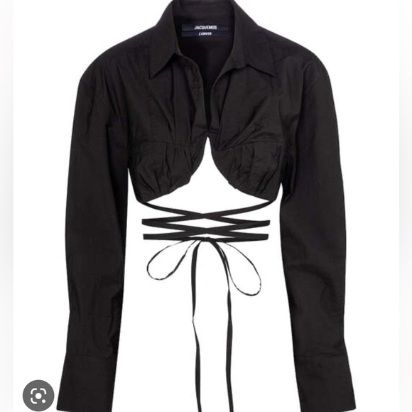 Jacquemus Long Sleeve Crop Shirt NWT - Picture 2 of 6
